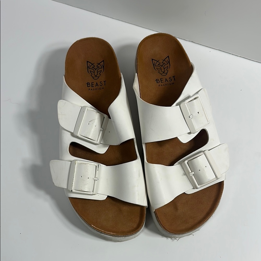 Beast Fashion White Women's Sandals